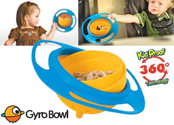 最後一個 - 以 $48 購買美國熱賣 Gyro Bowl 不會打翻的《旋轉兒童碗 - 飛碟造型》(原價 $128)█免費送貨( 只限工商大廈 )
