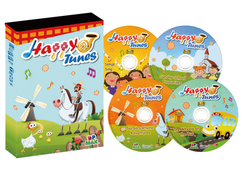 以 $99 購買英國 Happy Tunes 4 DVD  ❤ 4 個學習主題 近百首孩子最愛英文兒歌 ❤ █ 每隻片長約 80分鍾
