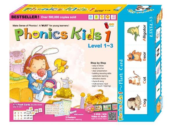 「特別優惠：與2013香港書展同價發售，限時限量」以$395 購買Phonnics Kids Level 1 -3  免費工商送貨