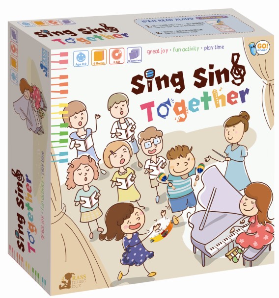 全新可點讀圖書 Sing Sing Together ( 6 Books 6 CD 78 game cards ) +送樂器贈品   適合0-9歲  免費工商及住宅送貨